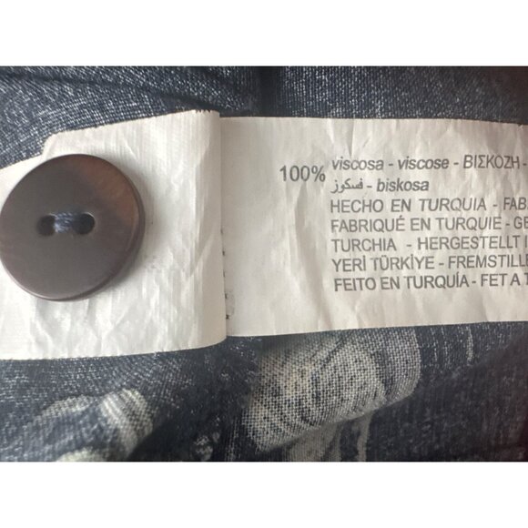 2/$30 ZARA Srpl Collection Large Long Sleeve Viscose Shirt  Botanical & Animal - Picture 8 of 14